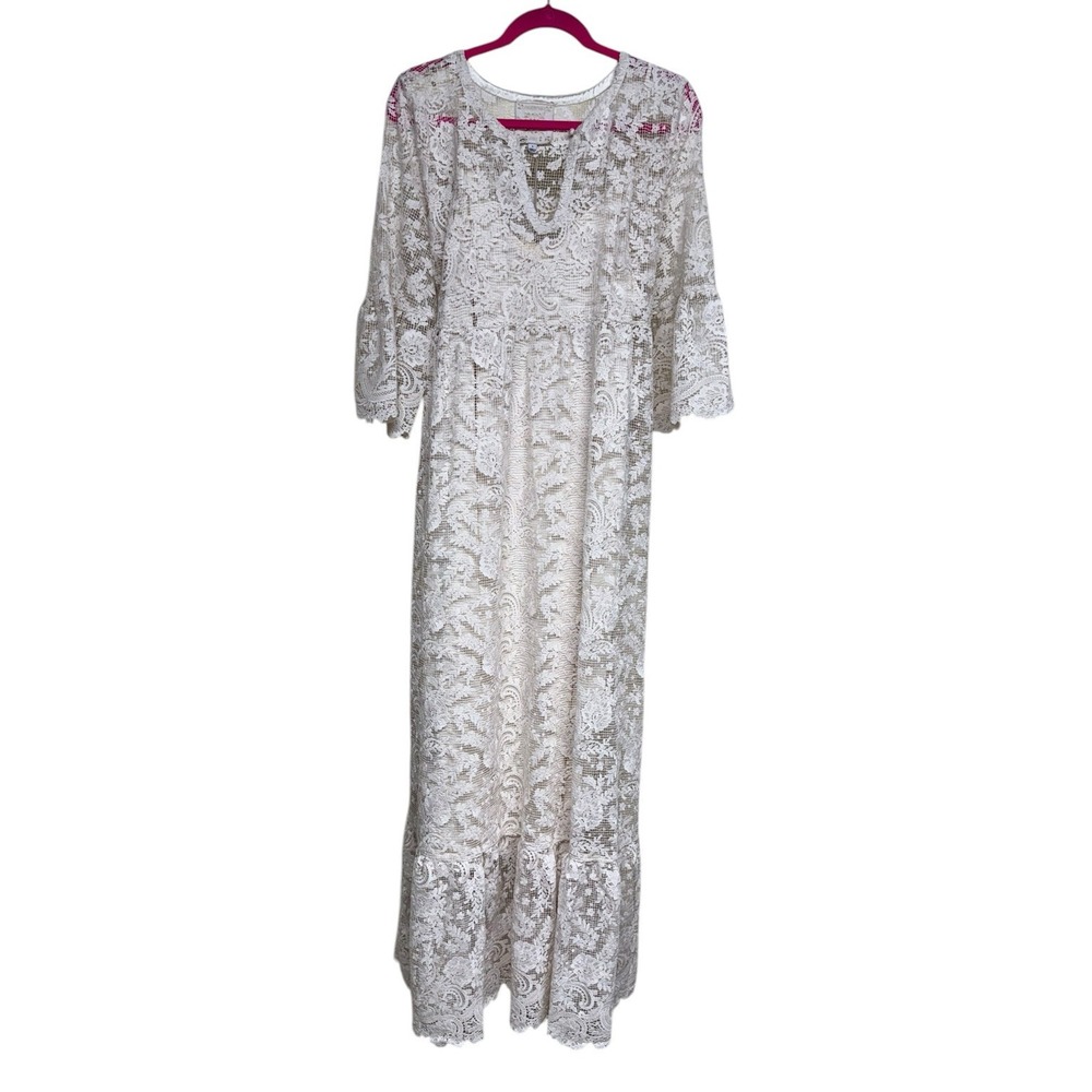 JOHNNY WAS Harper Recycled Lace Maxi Dress Women's Size Large
